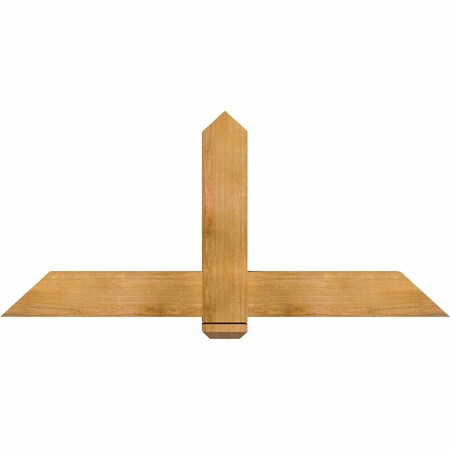 Ekena Millwork Eugene Rough Sawn Timber Gable Bracket, Western Red Cedar, 60"W x 27"H x 4"D x 6"F, 11/12 Pitch GBW060X27X0406EUG00RWR